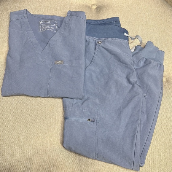 Figs Other - Figs Scrub set size Extra Small Vapor Blue Space Dye